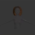 Game and Movie Character 3D Model With Brown Short Hair Calm Expression And Arms Outstretched