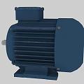 Blue Industrial Electric Motor With Sturdy Enclosure Heat Sink And Stable Base