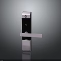 Modern Smart Door Lock Hardware Tool With Fingerprint Recognition And Black Pink Design