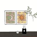 Middle Ancient Style Decorative Painting 3d model