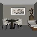 Modern Chess and Card Room Mahjong Table 3d model