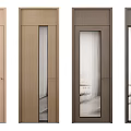 Modern Wooden Hinged Doors With Glass Panels In Various Colors For Interior Design