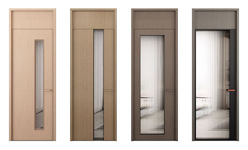 Modern swing door single door 3d model