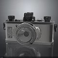 Vintage VOXAK Electronic Camera With Classic Lens And Control Knobs Retro Design 3d model