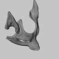 Silver Wolf Mask Sculpture With Detailed Texture On Dark Background