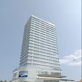 Modern High Rise Office Building With Glass Facade And Floor To Ceiling Windows Design