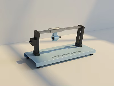 Industrial Bending Strength Test Machine With Metal Frame And Light Blue Base 3d model
