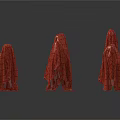 Multiple Stylish Red Cloaks With Textured Fabric For Fashion Collection