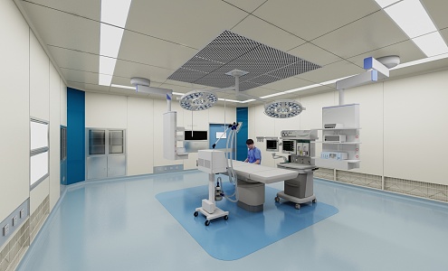 Modern Operating Room Hospital Away Operating Room 3d model