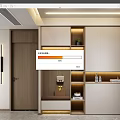 Modern Shoe Cabinet With Sleek Design Storage Compartments Hanging Hooks And Warm Lighting