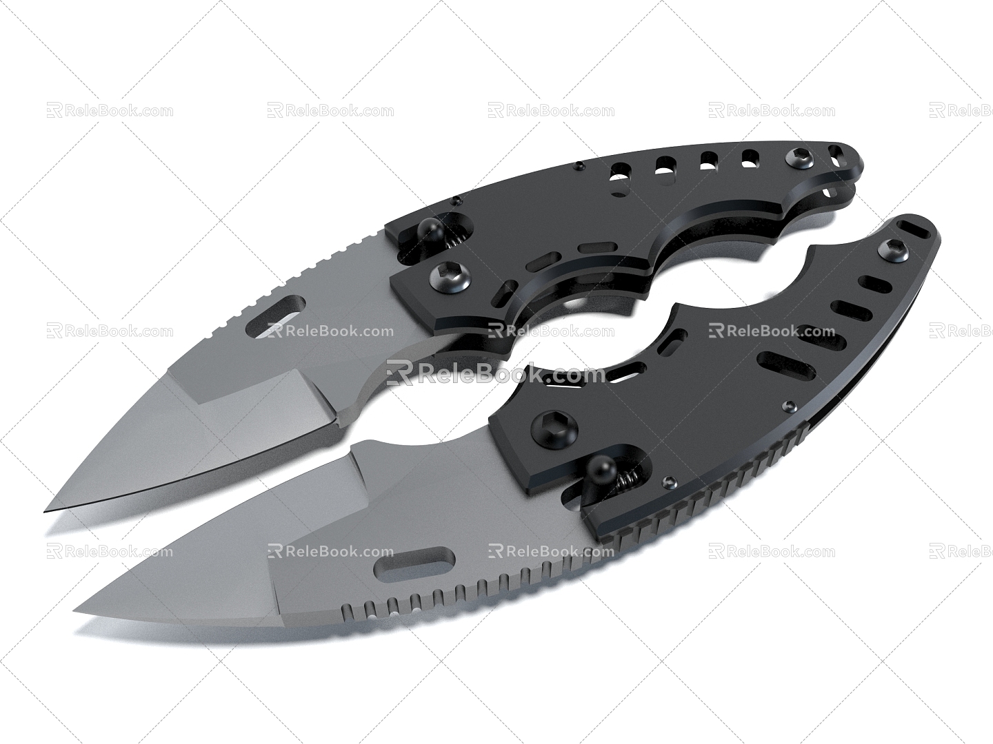 Style Prop Weapon Dagger Folding Knife 3d model