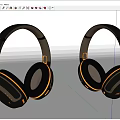 Stylish Over Ear Headphones With Gold Accents And Comfortable Ear Cushions