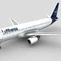 Lufthansa Passenger Airplane Model With White Body And Blue Tail Design