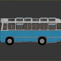 minibus minivan driverless bus school bus van box car 3d model