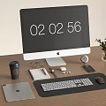 Computer mouse keyboard display 3d model