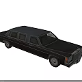 Black Luxury Classic Limousine Car With Vintage Design And Chrome Grille