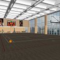 Modern Basketball Gymnasium Sports Stadium Basketball Rack Basket Basketball Game Stadium 3d model