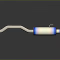 Automotive Exhaust Pipe Component With Stainless Steel Body Shiny Blue Chrome Surface And High Performance