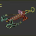 Crossbow Mechanical Crossbow Shift Bow and Arrow Shoot Far Equipment Weapons High-tech Crossbow 3d model