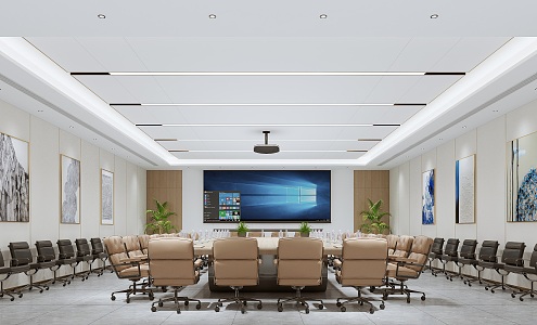 Modern Enterprise Conference Room 3d model