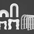 Modern White Event Doorway Designs With Various Arch And Wave Shapes