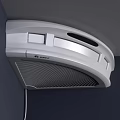 Car Air Conditioner Vent with Modern Silver Design and Grille Structure in Vehicle Interior