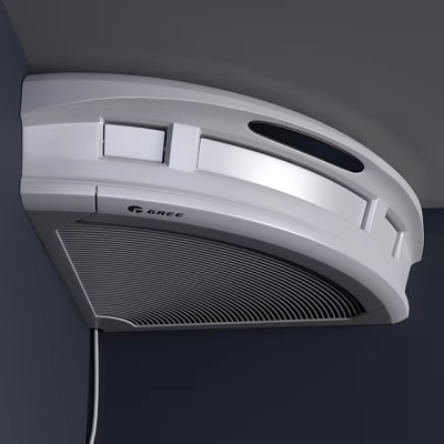 Car Air Conditioner Vent with Modern Silver Design and Grille Structure in Vehicle Interior 3d model