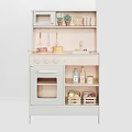 Wooden Kids Toy Kitchen Set With Stove Oven Utensils Fruit And Bottles