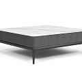 Modern Minimalist Coffee Table With White Marble Top And Gray Frame Design 3d model