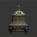 Vintage Style Decorative Ornament Set With Intricate Carvings Top Ornament And Claw Foot Base