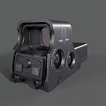 Compact Black EOTech Holographic Tactical Weapon Sight with Adjustment Knobs and Buttons 3d model