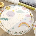 Children's Carpet Cartoon Carpet Game Mat Art Carpet Round Carpet 3d model