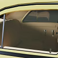 Vintage Yellow Classic Car With Sleek Body And Retro Design Features