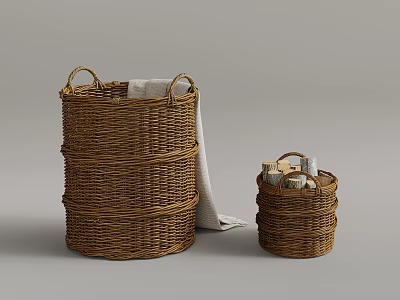 032 box modern woven storage box 3d model
