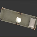 Industrial Equipment Portable Cot With Canvas Surface Wooden Legs And Gray Pillow