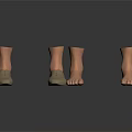 Realistic Foot Models With Shoes And Barefoot Options For Display Use
