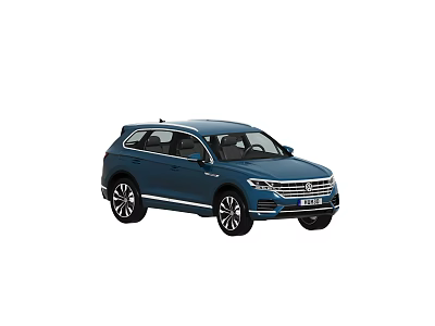Modern Blue SUV Car Featuring Sleek Exterior Design Alloy Wheels And Front Grille 3d model