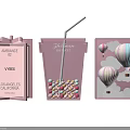 Pink Themed Photo Spot with Frames Milkshakes Hot Air Balloons and Clouds in Los Angeles California