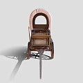 Traditional Wooden Covered Wagon With White Canvas Top And Spoked Wheels