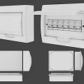 White Switch Panels with Yellow Switches Modern Design for Home Electrical Systems Two Units