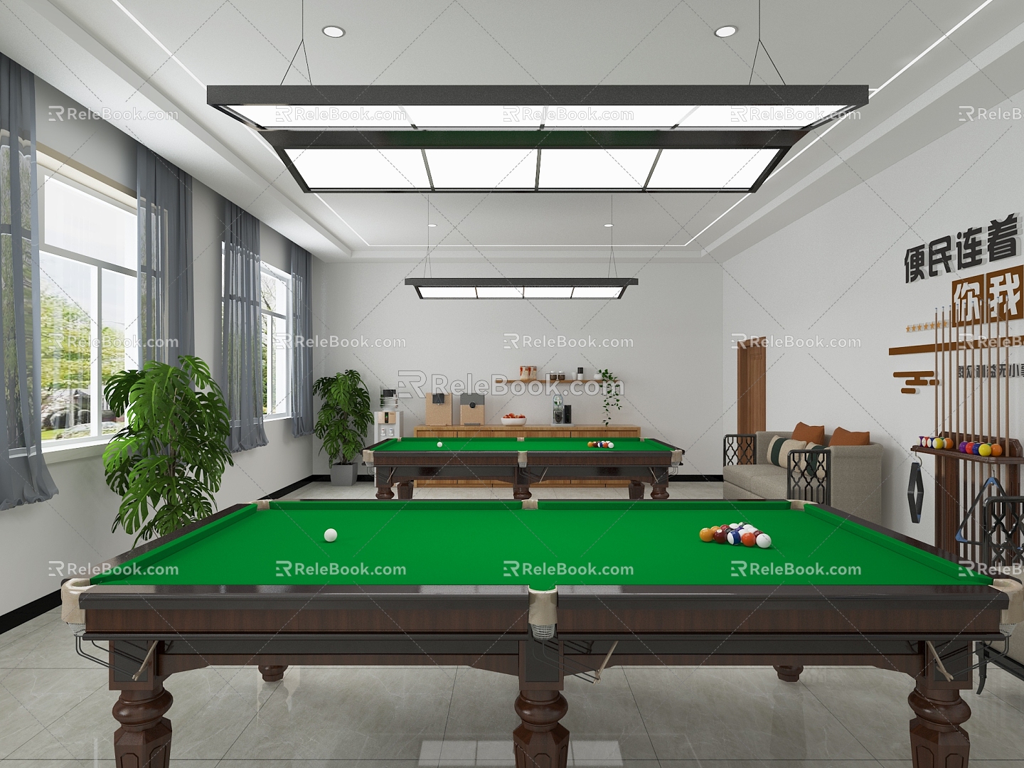 Style Billiard Room model