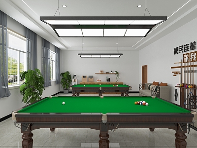 Style Billiard Room 3d model