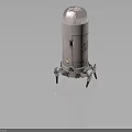 Scientific Experimental Device With Dome Top White Body And Metal Support Legs