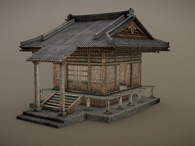 Chinese ancient wooden house model