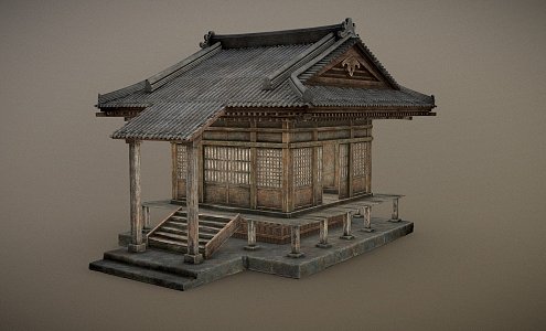 Chinese ancient wooden house 3d model