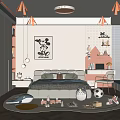 Modern Kids Room Interior Design With Soft Bed Stuffed Toys And Mickey Mouse Artwork