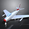 Silver Model Airplane With Red Nose Transparent Cockpit Checkered Tail Fin White Wings And Gear