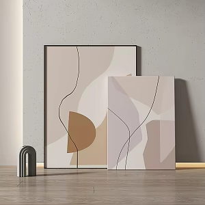 Simple abstract decorative painting 3d model