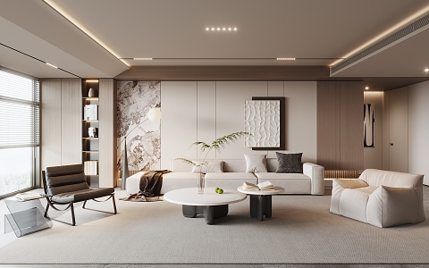 modern living room 3d model