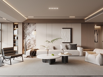 modern living room 3d model